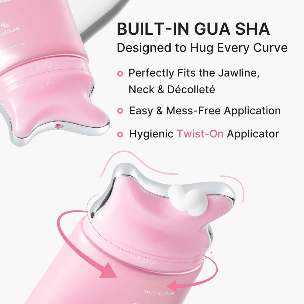 2. Medicube PDRN Collagen Gua Sha Neck Wrinkle Cream – applicateur gua sha intégré pour le cou, la mâchoire et le décolleté