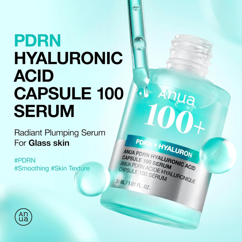 Anua PDRN Hyaluronic Acid Capsule 100 Serum est un sérum hydratant pour un look "glass skin" éclatant. Contient PDRN et de l'acide hyaluronique pour lisser la texture de la peau et fournir une hydratation intense. Parfait pour restaurer l'élasticité et la douceur de la peau!