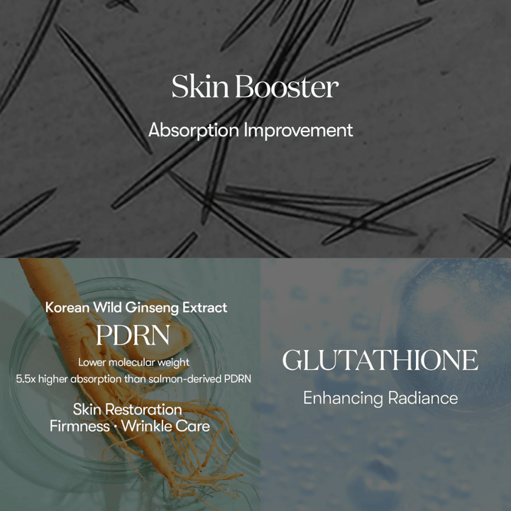 VT Cosmetics PDRN Reedle Shot 100 skin booster au ginseng PDRN et au glutathion qui renforce la barrière cutanée et apporte plus d’éclat et d’élasticité