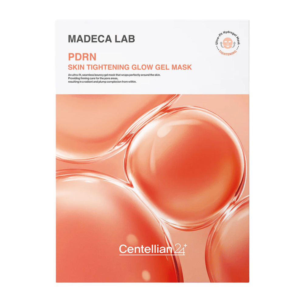MADECA LAB PDRN Skin Tightening Glow Gel Mask de Centellian24 – masque en gel coréen avec technologie PDRN pour une peau plus ferme, éclatante et une élasticité cutanée améliorée.