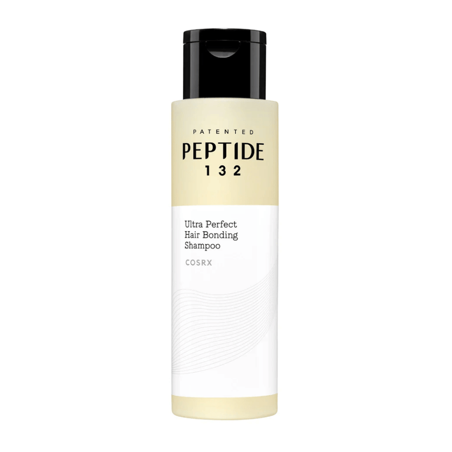 Image du produit de COSRX Peptide 132 Ultra Perfect Hair Bonding Shampoo – shampooing fortifiant et réparateur aux peptides pour des cheveux doux et brillants.