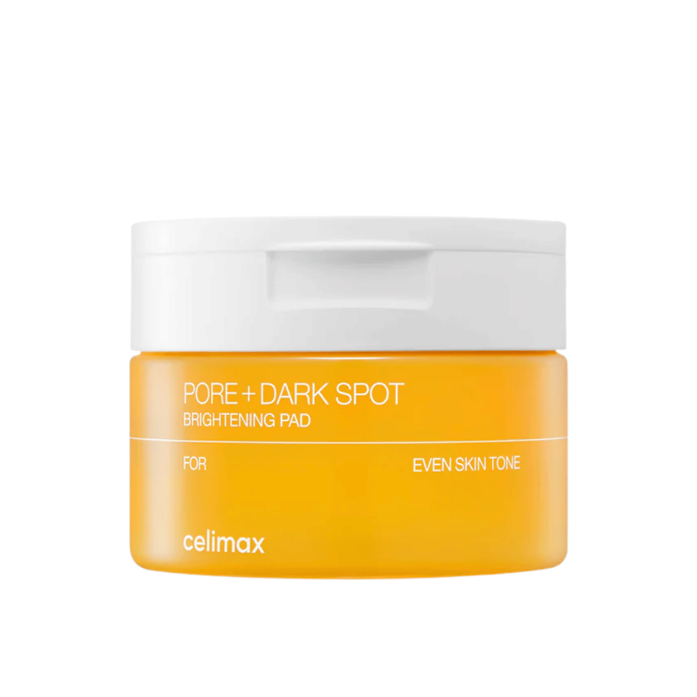 Celimax Pore + Dark Spot Brightening Pad – tampons éclaircissants coréens pour la peau avec un ton inégal, des pores et des pigmentations.
