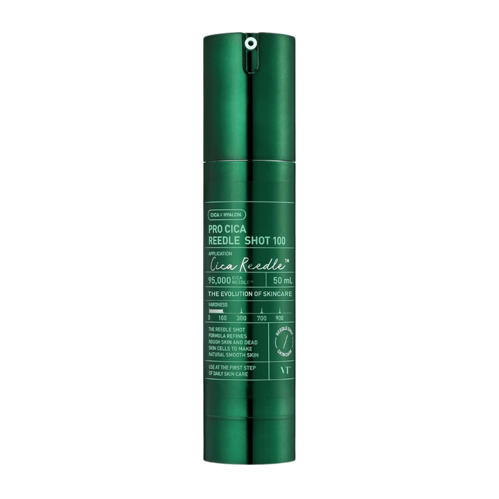 VT Cosmetics Pro Cica Reedle Shot 100 sérum apaisant de 50 ml avec technologie CICA Reedle pour peaux sensibles et irritées