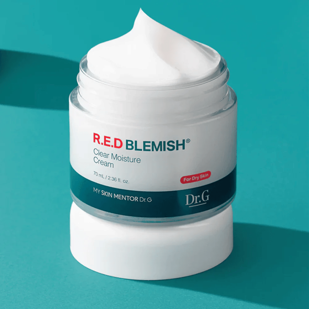 Dr.G R.E.D Blemish Clear Moisture Cream – crème hydratante riche développée pour les peaux sèches et déshydratées.