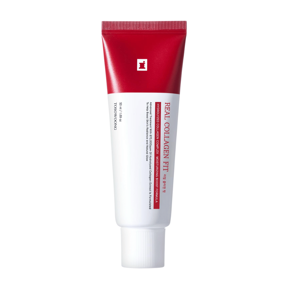 Tosowoong Real Collagen Fit est une crème hydratante efficace avec du collagène hydrolysé qui renforce l'élasticité de la peau et hydrate en profondeur. Parfait pour donner à la peau un éclat naturel et protéger sa barrière. Convient à tous les types de peau pour une utilisation quotidienne.
