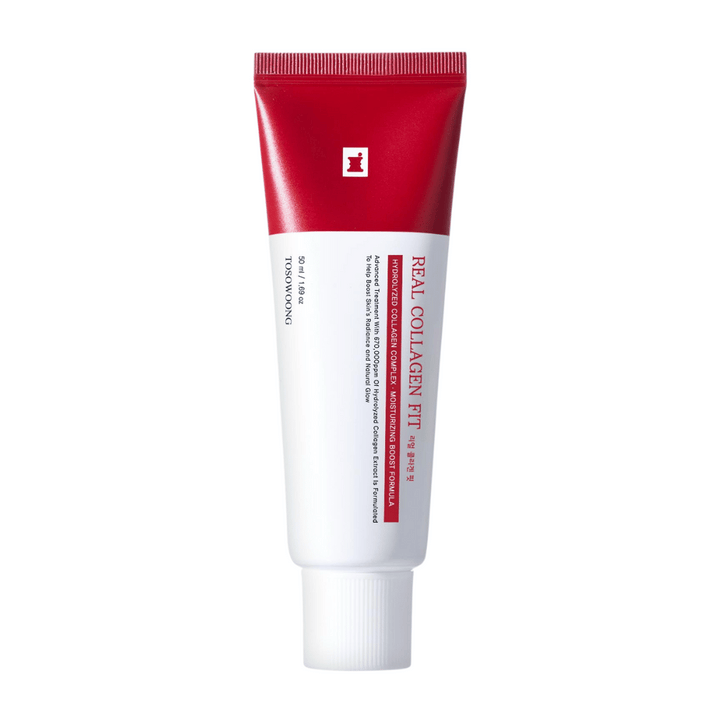 Tosowoong Real Collagen Fit est une crème hydratante efficace avec du collagène hydrolysé qui renforce l'élasticité de la peau et hydrate en profondeur. Parfait pour donner à la peau un éclat naturel et protéger sa barrière. Convient à tous les types de peau pour une utilisation quotidienne.