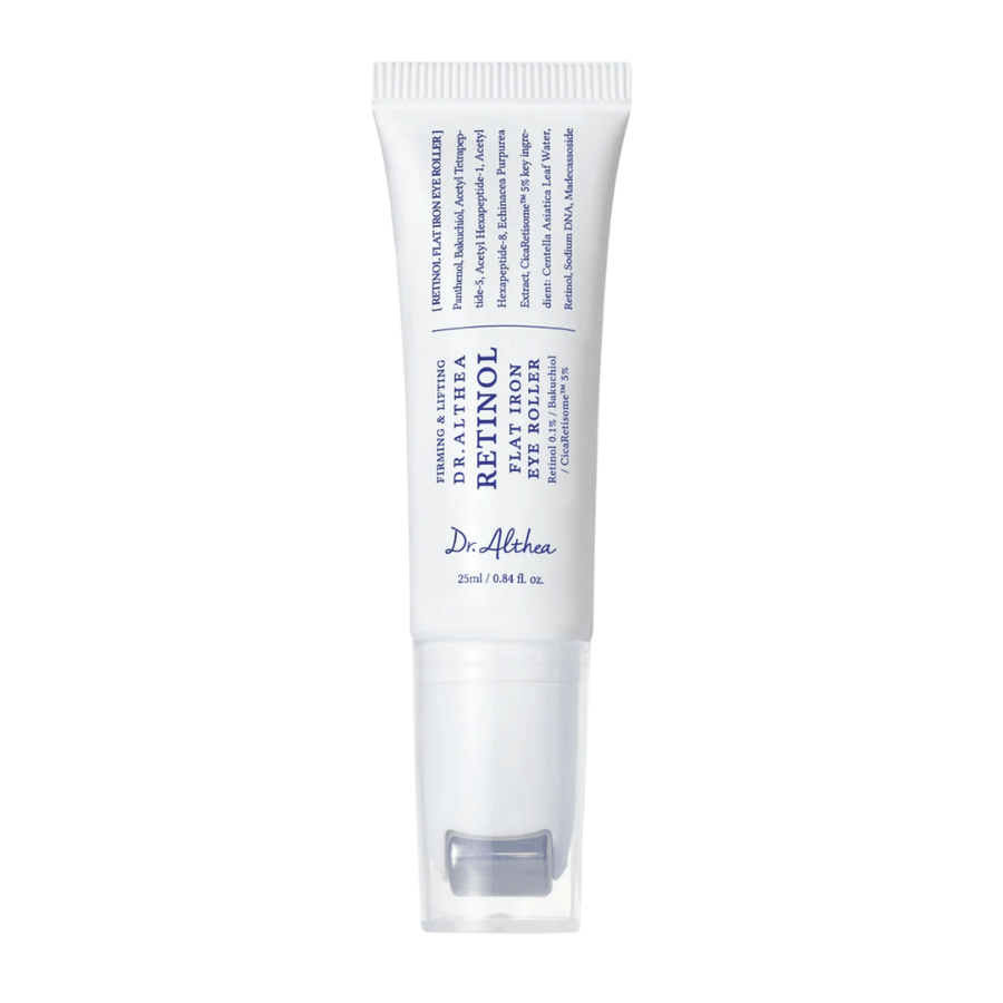 Dr. Althea Retinol Flat Iron Eye Roller –  Sérum pour les yeux avec du rétinol et un applicateur à rouleau qui réduit les rides, les cernes et la peau fatiguée.