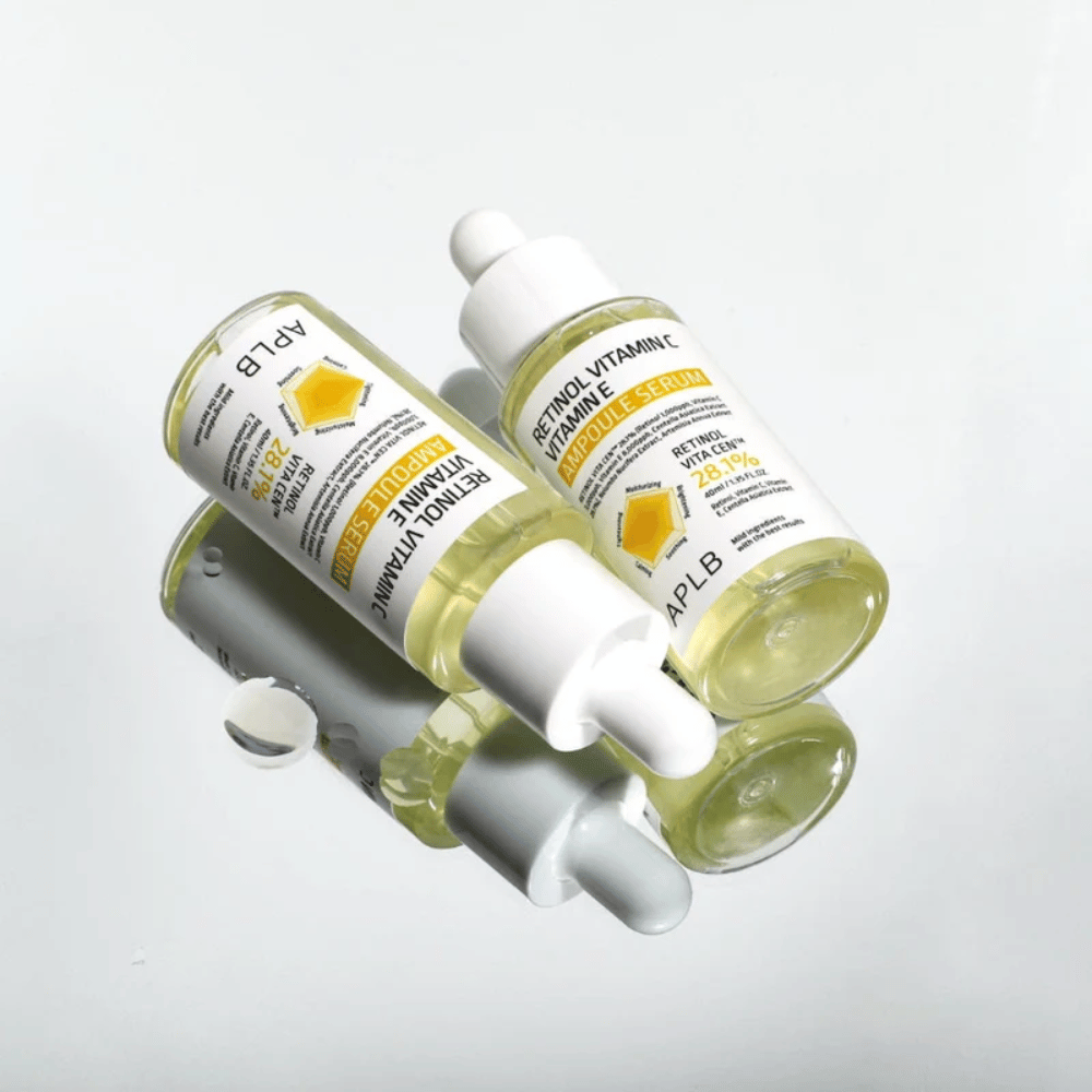 APLB Retinol Vitamin C Vitamin E Ampoule Serum flacons avec effet miroir
