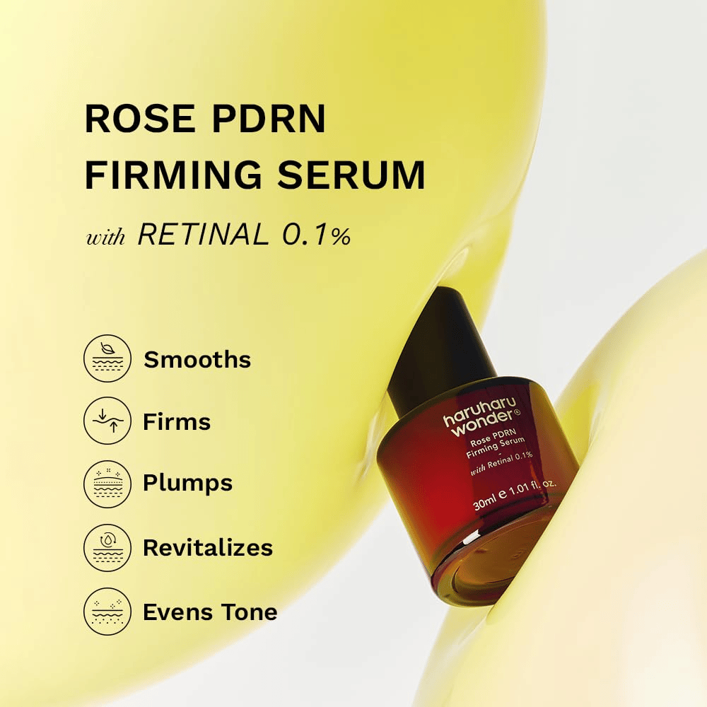 Haruharu Wonder Rose PDRN Firming Serum – sérum lissant et raffermissant au rétinal 0,1 %