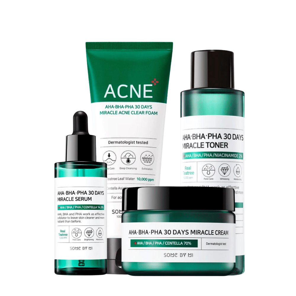 SOME BY MI Acne Treatment Starter Kit avec de l'acide hyaluronique.