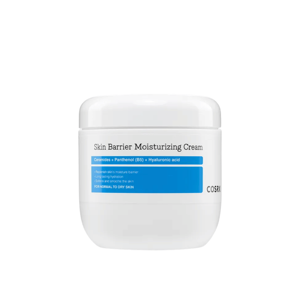 Image produit de COSRX Skin Barrier Moisturizing Cream – crème intensément hydratante avec des céramides, du panthénol et de l'acide hyaluronique.