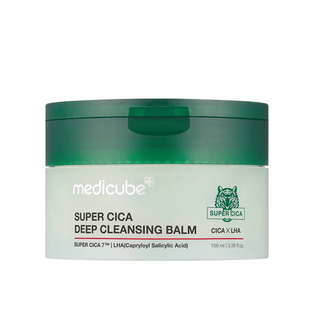 Medicube Super Cica Deep Cleansing Balm est un baume nettoyant qui nettoie en profondeur les pores et élimine le maquillage et les impuretés. Il est enrichi en Super Cica et LHA pour apaiser et équilibrer la peau, tout en laissant la peau fraîche et hydratée.