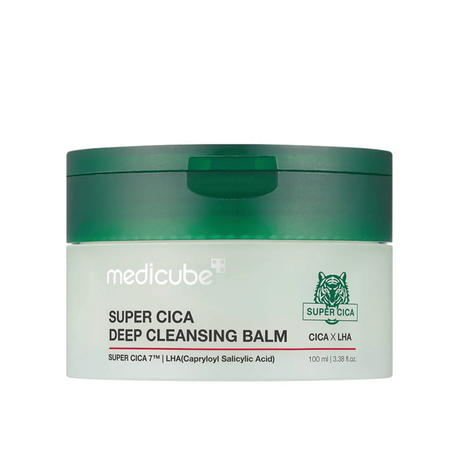 Medicube Super Cica Deep Cleansing Balm est un baume nettoyant qui nettoie en profondeur les pores et élimine le maquillage et les impuretés. Il est enrichi en Super Cica et LHA pour apaiser et équilibrer la peau, tout en laissant la peau fraîche et hydratée.
