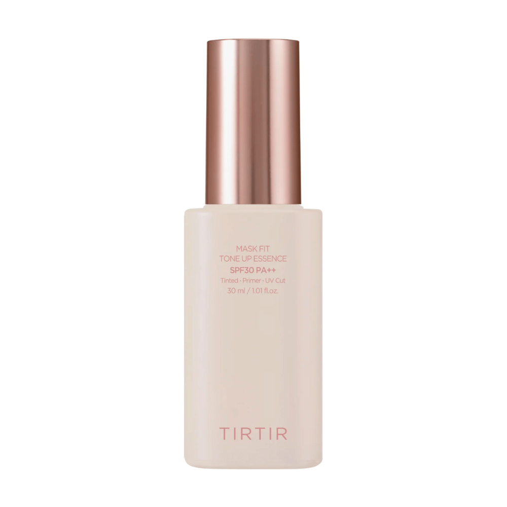 Image du produit de "TIRTIR MASK FIT TONE UP ESSENCE" avec SPF30 PA++, un primer teinté qui protège contre les rayons UV. Contenu : 30 ml.