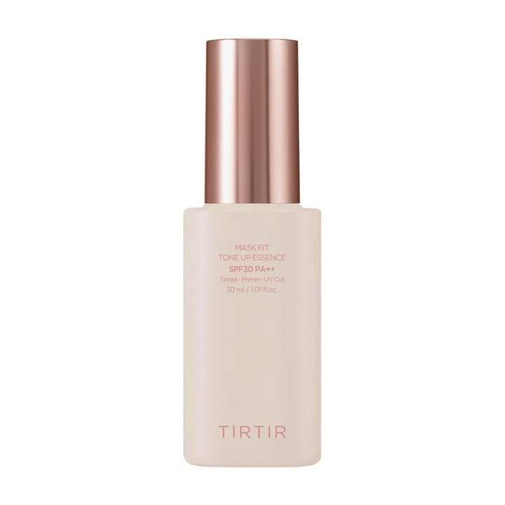 Image du produit de "TIRTIR MASK FIT TONE UP ESSENCE" avec SPF30 PA++, un primer teinté qui protège contre les rayons UV. Contenu : 30 ml.