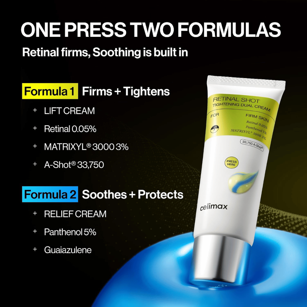 Celimax The Vita-A Retinal Shot Tightening Dual Cream – formule double pour raffermir, hydrater et apaiser la peau