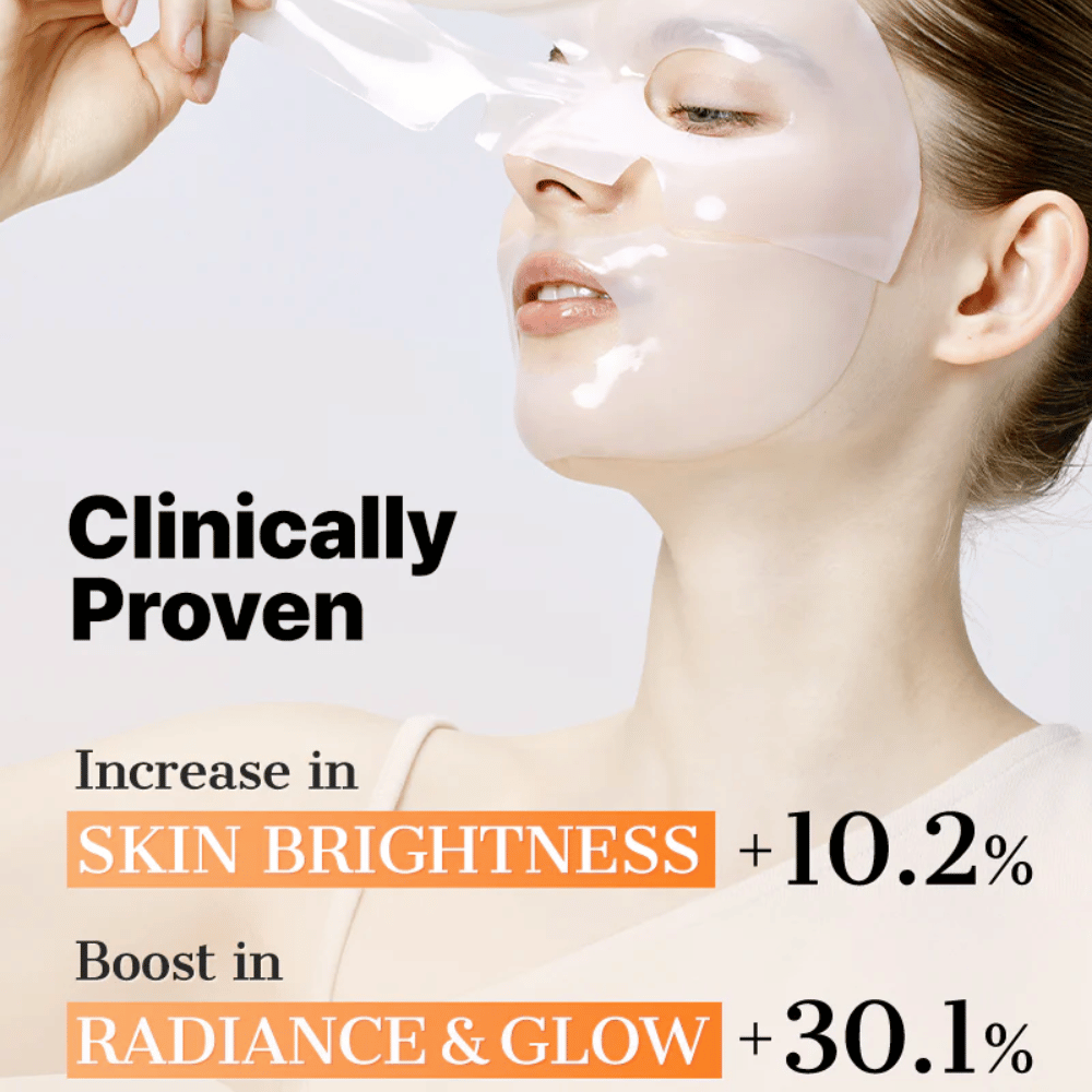 Cliniquement testé COSRX Alpha-Arbutin Hydrogel Mask – sheet mask éclatant qui améliore la clarté de la peau, l'éclat et l'uniformité avec une utilisation régulière.