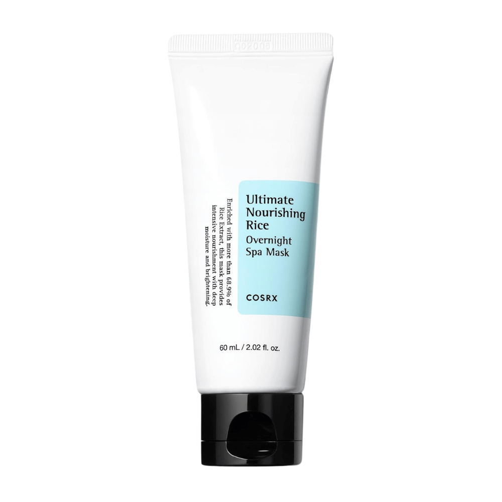 COSRX Ultimate Nourishing Rice Overnight Spa Mask 60 ml masque de nuit avec extrait de riz pour une peau hydratée et claire