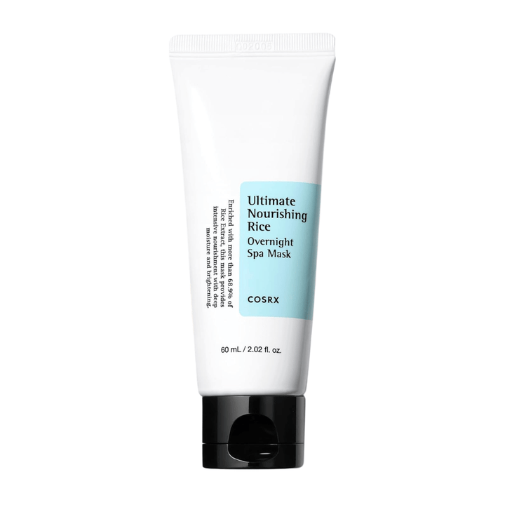 COSRX Ultimate Nourishing Rice Overnight Spa Mask 60 ml masque de nuit avec extrait de riz pour une peau hydratée et claire