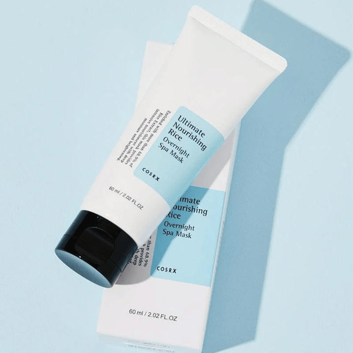 COSRX Ultimate Nourishing Rice Overnight Spa Mask avec boîte 60 ml masque de nuit nourrissant pour un teint plus uniforme