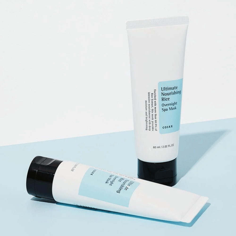 COSRX Ultimate Nourishing Rice Overnight Spa Mask 60 ml masque de nuit hydratant avec du riz qui renforce la barrière cutanée