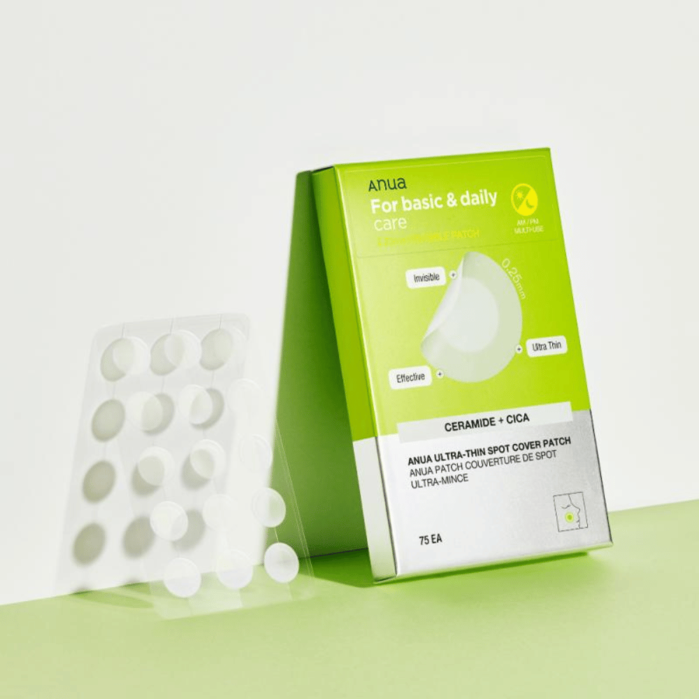 Anua Ultra-Thin Spot Cover Patch sont parfaits pour le soin quotidien des imperfections. Avec un design ultra-fin et des ingrédients tels que les céramides et Cica, ils apaisent la peau, protègent contre la pollution et sont invisibles à l'utilisation. Pour un soin de la peau simple et efficace!
