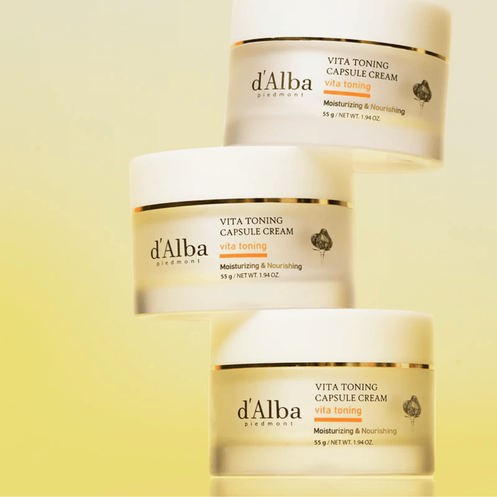 Image produit d’Alba Vita Toning Capsule Cream – coréenne crème visage avec des capsules de vitamines qui aident à améliorer l'éclat et l'élasticité de la peau.