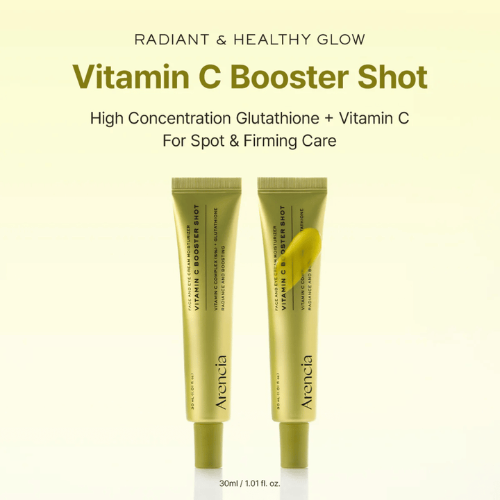 Arencia Vitamin C Booster Shot éclat radieux – sérum à la vitamine C avec glutathion qui donne de l'éclat, un teint plus uniforme et une peau plus ferme