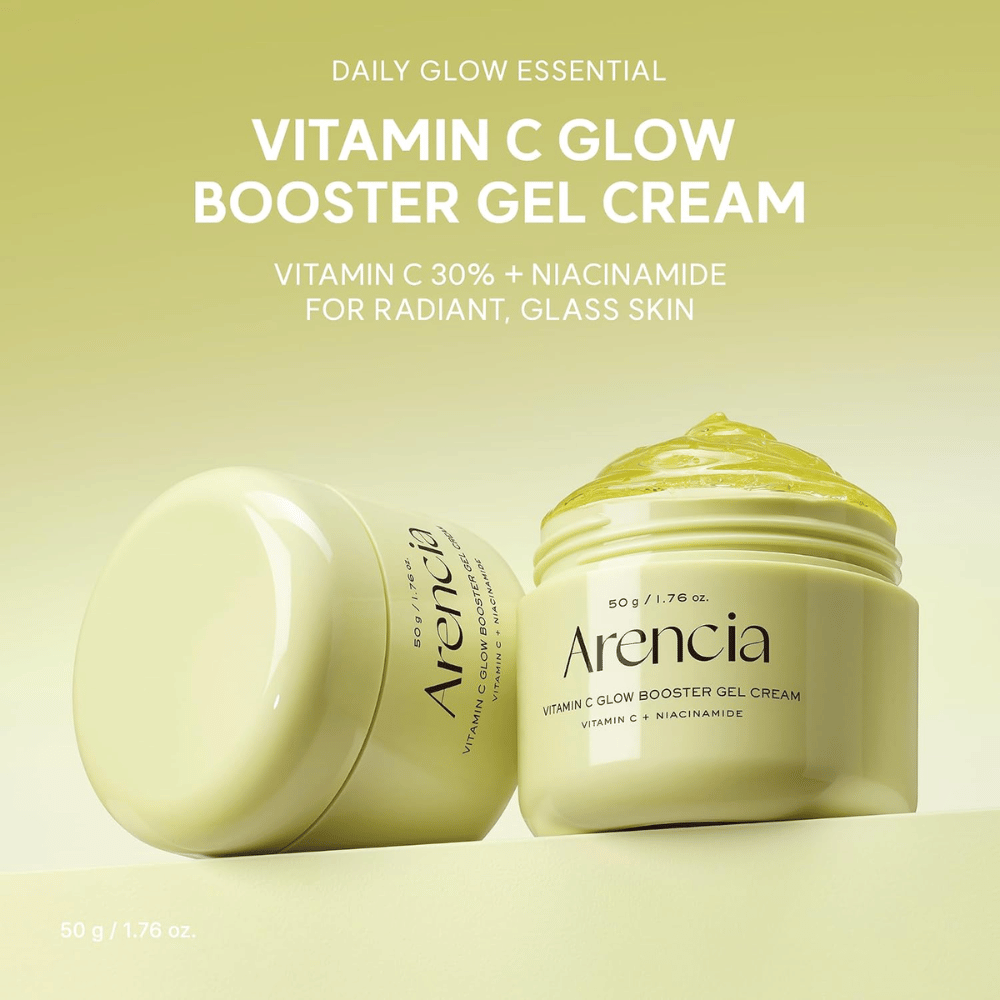 Arencia Vitamin C Glow Booster Gel Cream 50 g – gel-crème à la vitamine C et à la niacinamide pour une peau éclatante