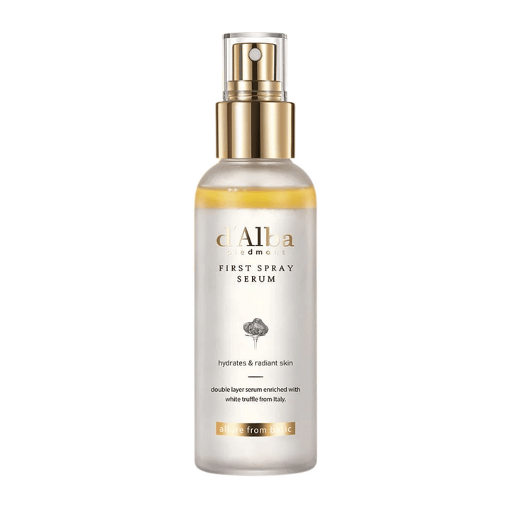 d'Alba White Truffle First Spray Serum est un sérum spray exclusif qui hydrate et donne une peau éclatante. Avec un extrait de truffe blanche d'Italie et une formule à double action, ce sérum fournit à la fois nutrition et éclat pour un teint plus frais.