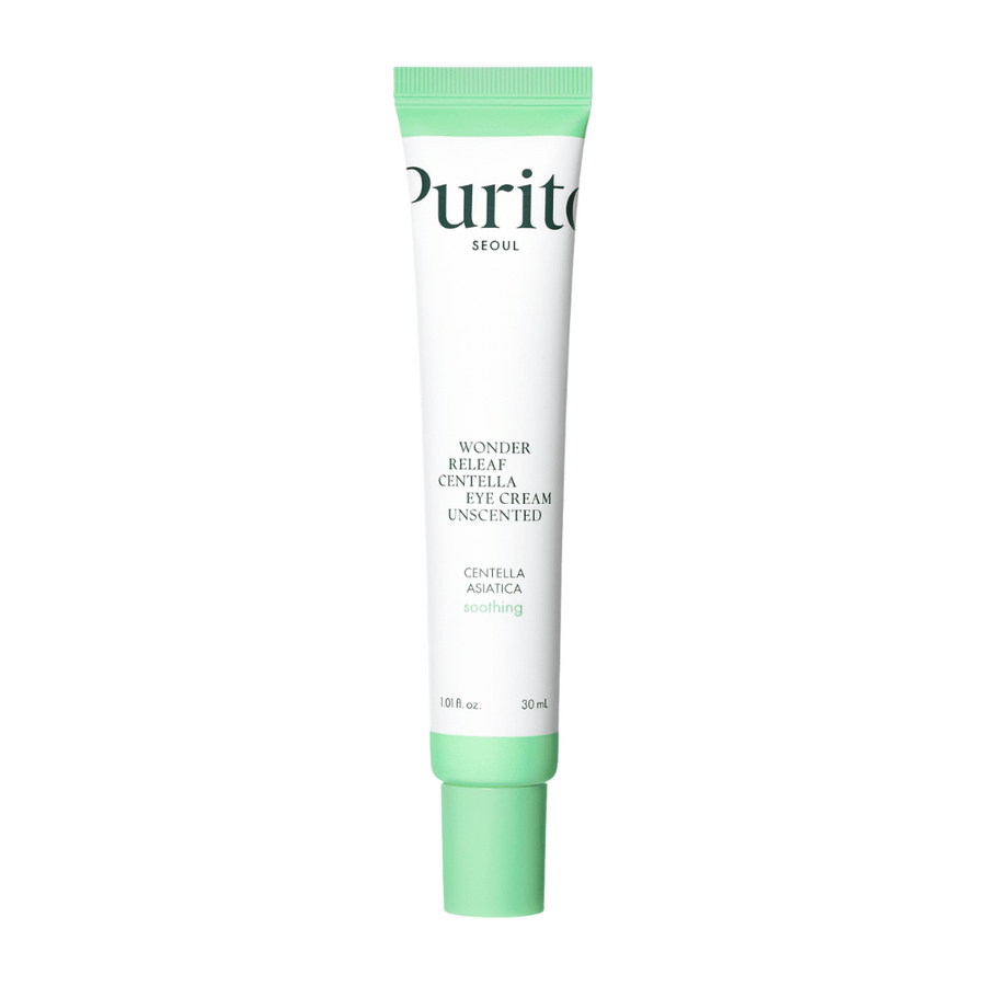 Purito Wonder Releaf Centella Eye Cream Unscented est une crème pour les yeux douce enrichie en extrait de Centella Asiatica. Elle hydrate et apaise la peau sensible autour des yeux tout en renforçant la barrière cutanée et en minimisant les ridules. Parfait pour les peaux sensibles.