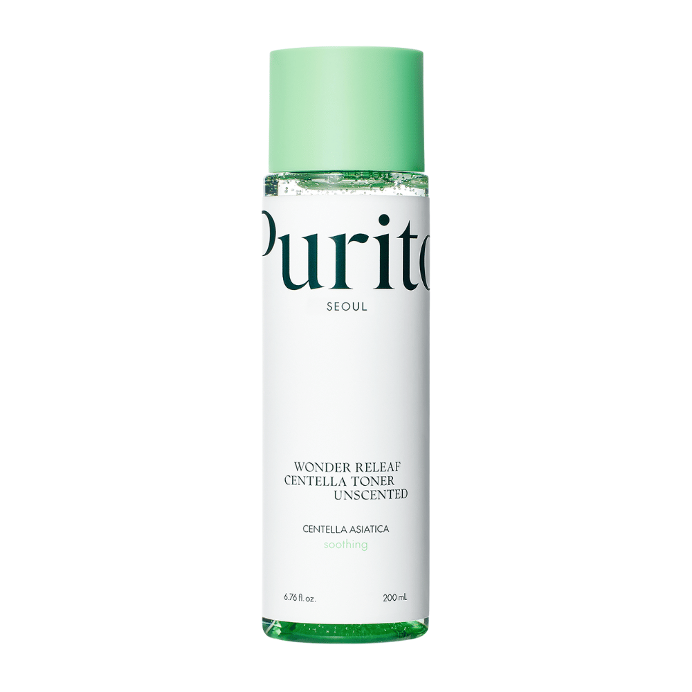 Purito Wonder Releaf Centella Toner Unscented est un tonique doux qui contient de l'extrait de Centella Asiatica. Il hydrate et apaise la peau sensible sans parfums irritants. Parfait pour un usage quotidien, il aide à équilibrer l'hydratation de la peau et à réduire les rougeurs.
