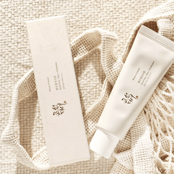 Beauty of Joseon Relief Sun SPF50+ PA++++ 50ml – crème solaire légère avec extrait de riz et probiotiques pour une protection solaire quotidienne et hydratation.
