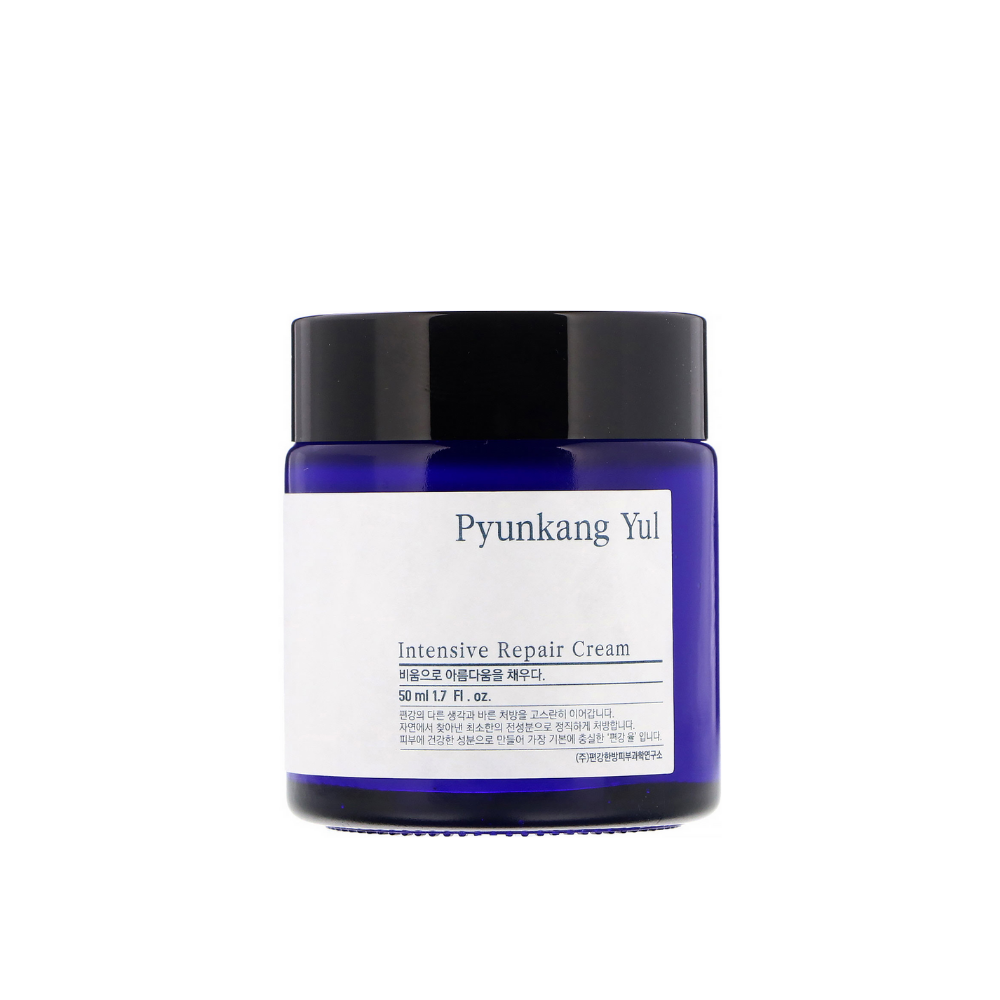 Un pot Intensive Repair Cream 50ml de Pyunkang Yul sur fond blanc.