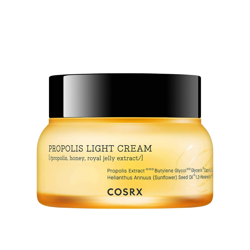 COSRX Full Fit Propolis Light Cream 65ml avec complexe de propolis d'abeille noire pour les antioxydants.