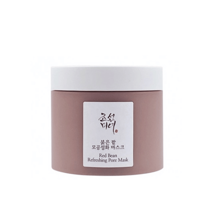 Une boîte avec Beauty of Joseon Red Bean Refreshing Pore Mask 140ml sur fond blanc.