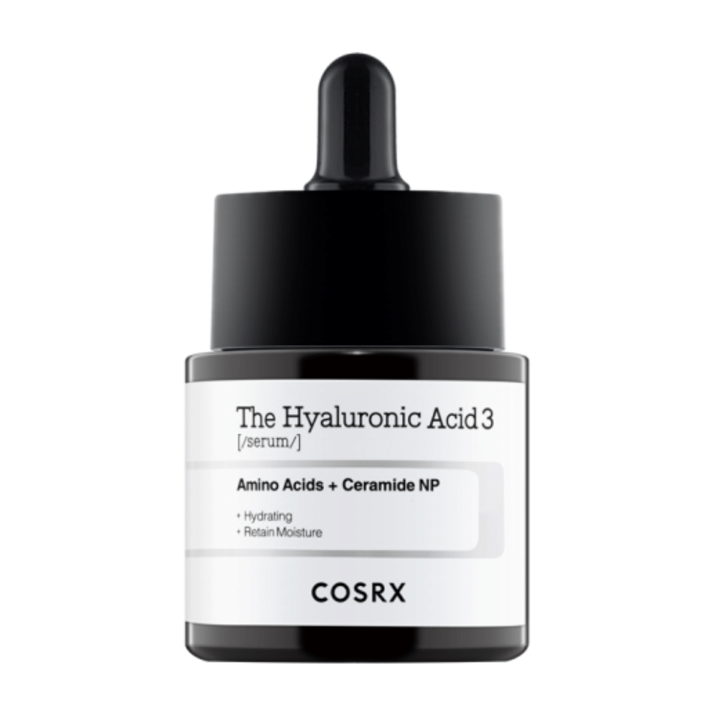COSRX Acide Hyaluronique 3 Sérum 20ml renforce la barrière hydratante de la peau.