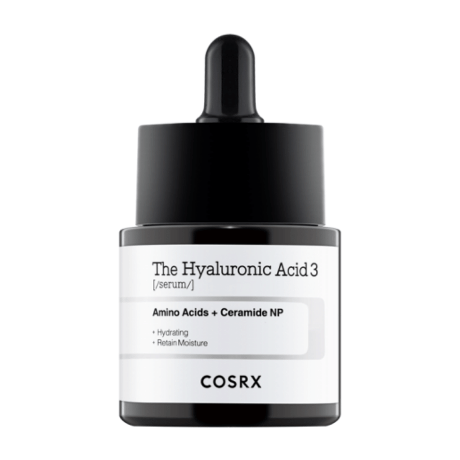 COSRX Acide Hyaluronique 3 Sérum 20ml renforce la barrière hydratante de la peau.