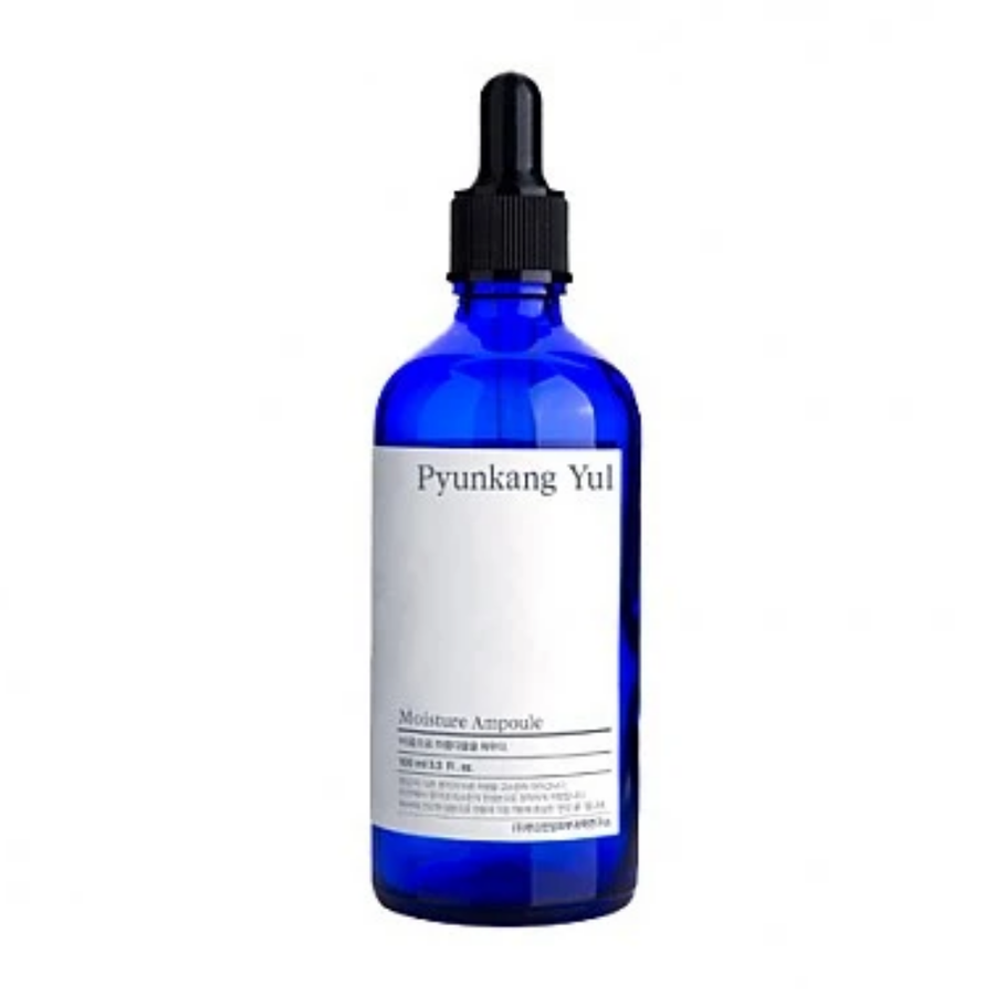 Une bouteille Pyunkang Yul Moisture Ampoule 100ml pour peau sensible.