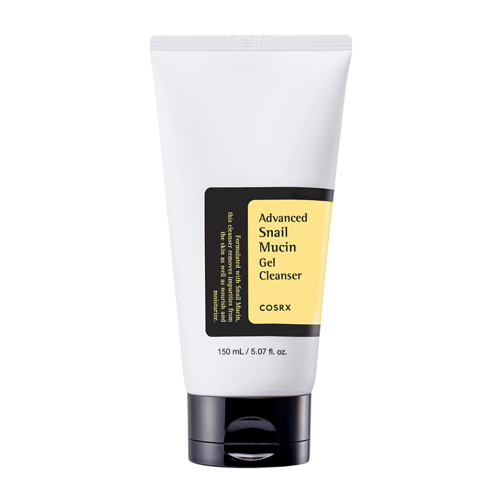 COSRX Advanced Snail Mucin Gel Cleanser 150ml régénère la peau.