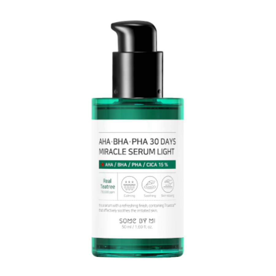 SOME BY MI AHA, BHA, PHA 30 Days Miracle Serum Light 50ml pour l'acné et les taches pigmentaires.