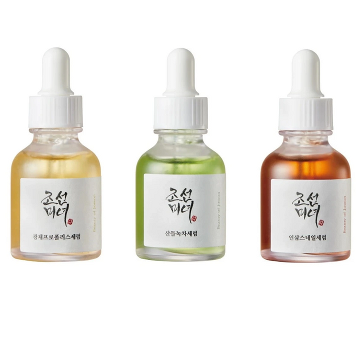 Beauty of Joseon's Hanbang Trio 3 sérums de soin de la peau aident à résoudre les problèmes de soin de la peau.