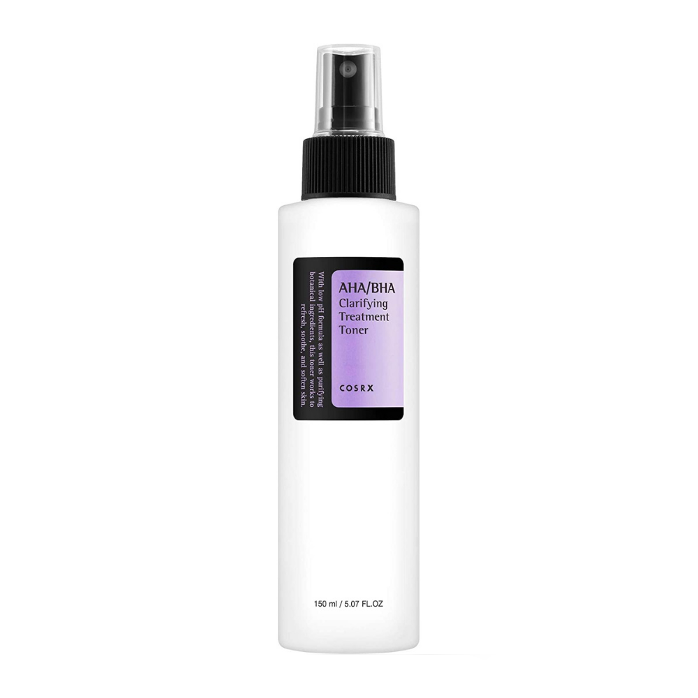 COSRX AHA/BHA Clarifying Treatment Toner 150ml exfolie et traite efficacement les points noirs.