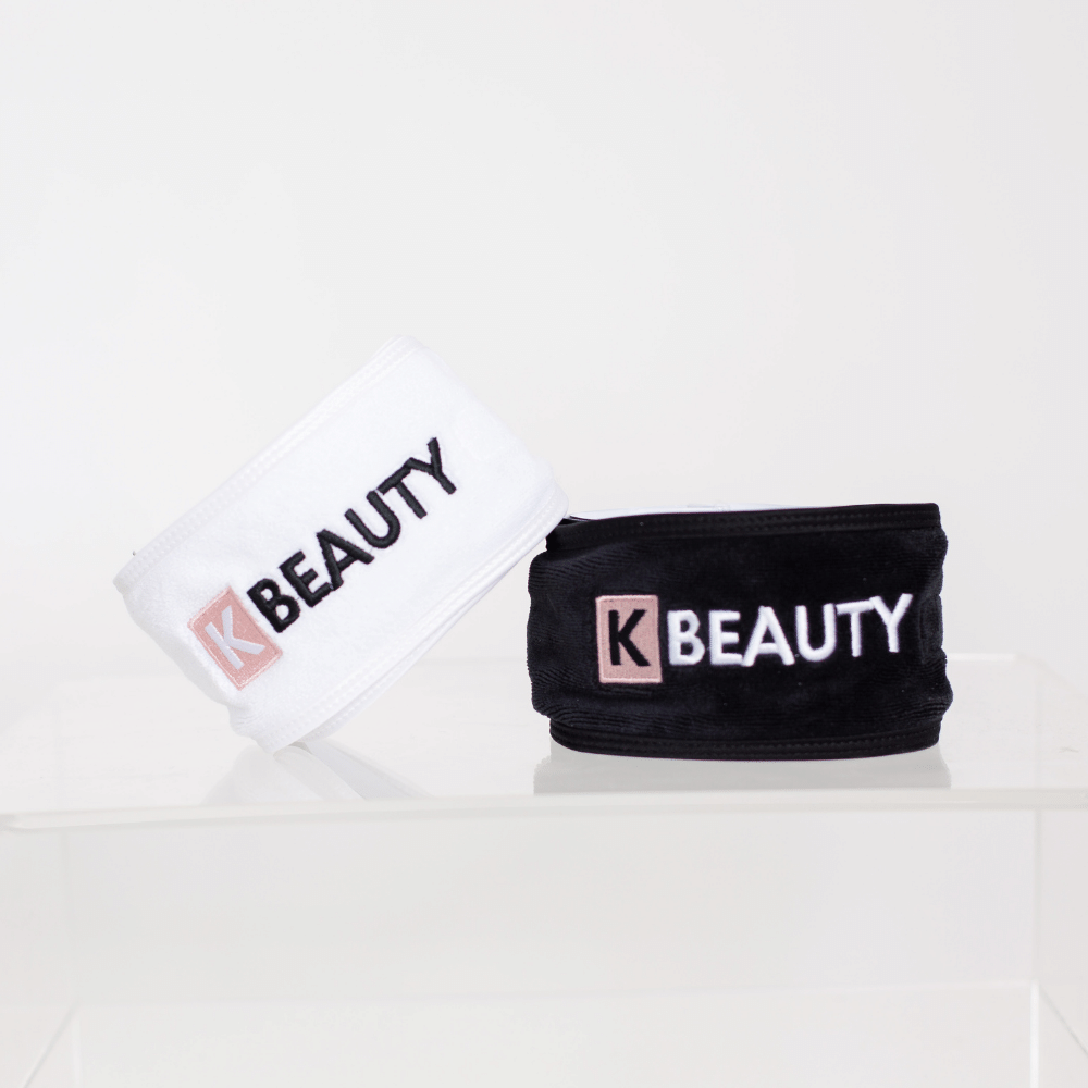 Deux bandeaux de maquillage K-Beauty avec le mot "beauté" dessus.
