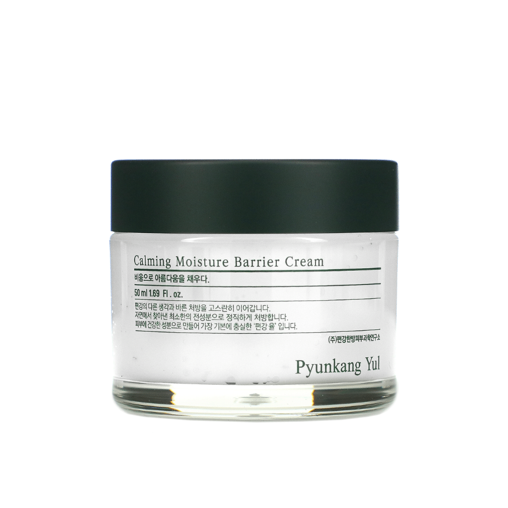 Un récipient avec Pyunkang Yul Calming Moisture Barrier Cream 50ml sur fond blanc.
