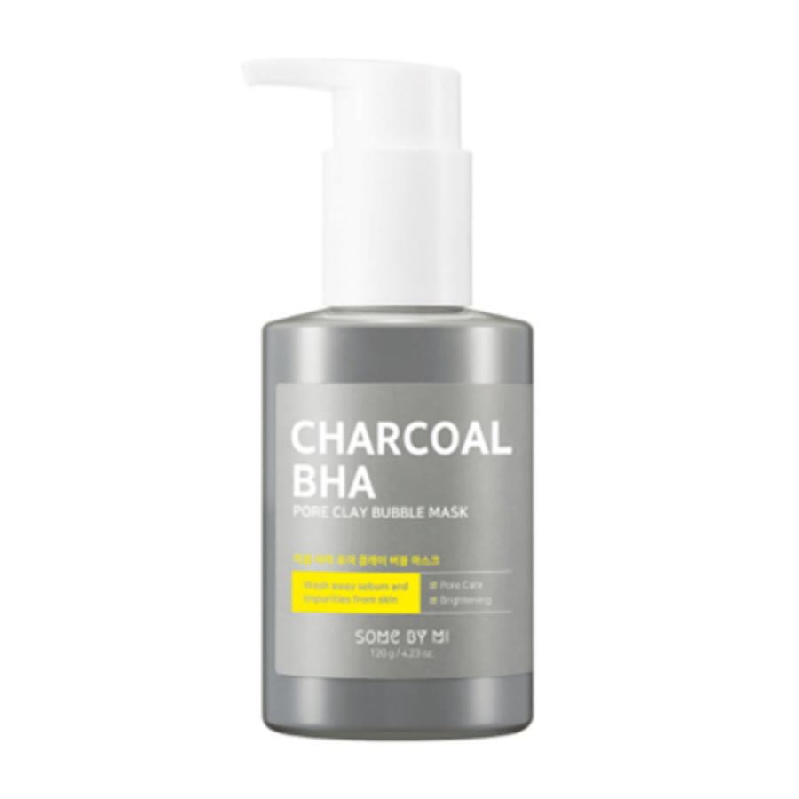 SOME BY MI's Charcoal BHA Pore Clay Bubble Mask 120g pour nettoyer les pores et affiner les pores.
