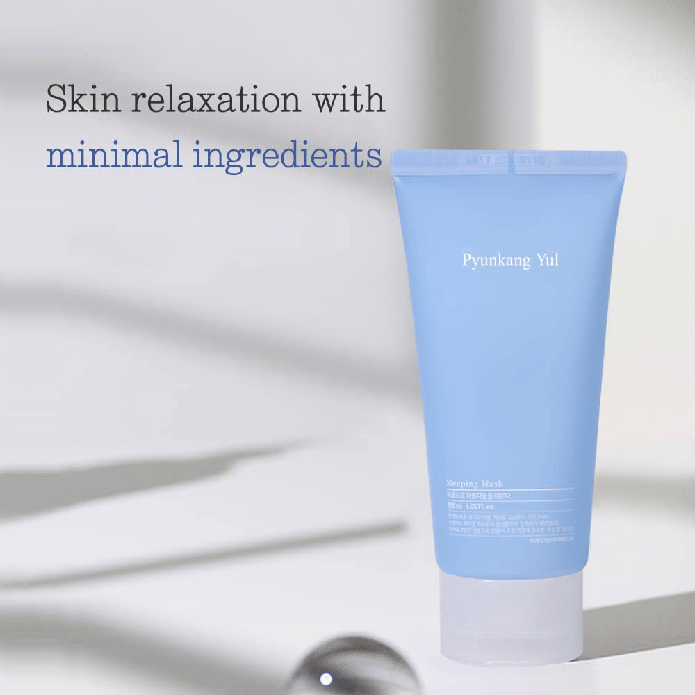 Détente et hydratation de la peau avec Pyunkang Yul Sleeping Mask 120ml pour un teint reposé.
