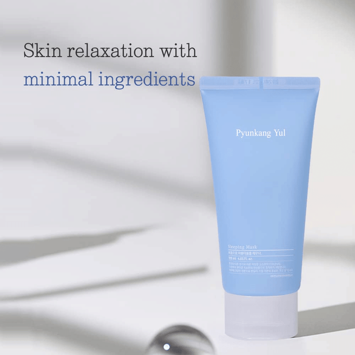 Détente et hydratation de la peau avec Pyunkang Yul Sleeping Mask 120ml pour un teint reposé.